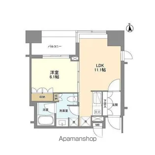 LASANTE麻布十番【5階】の間取り