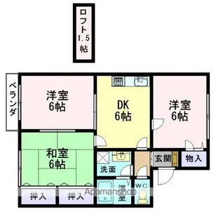 あきのハイツ【2階】の間取り