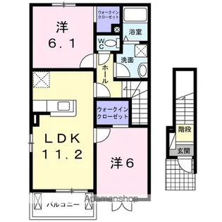 カレント ヴィラ【2階】の間取り