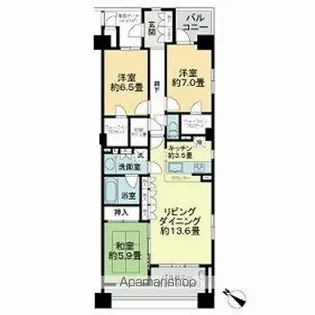 マイキャッスル八景島アクア・シェーナ【7階】の間取り