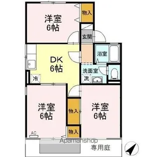 カーザ トスカーナA棟【1階】の間取り