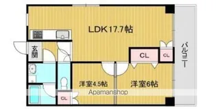 ブエナビスタ姫路【4階】の間取り