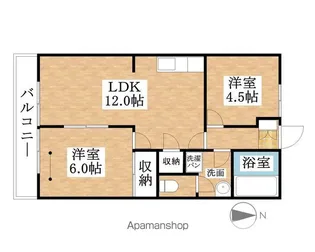 サンライズ御宿【1階】の間取り