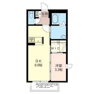 WEST FIELD【101号室】の間取り