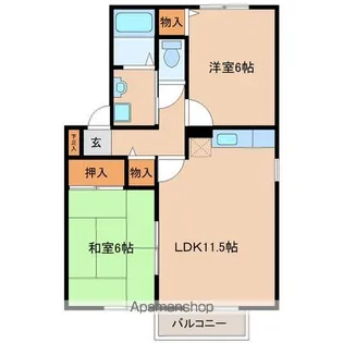 パルククロシェットⅢ【2階】の間取り