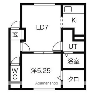 JUNO南郷【101号室】の間取り