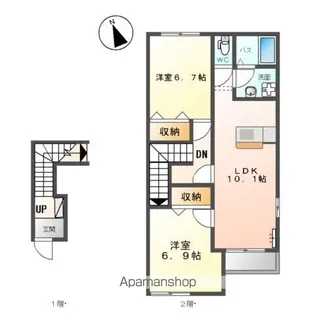 マリアージュⅢ【2階】の間取り