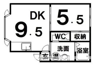 わんわんハイツ【2階】の間取り
