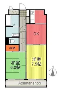 福島セントラルハイツ【506号室】の間取り