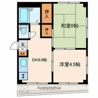 コーポ富山【1階】の間取り