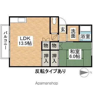 愛知県小牧市外堀1丁目【アパート】の間取り