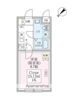 スカイラシクラス平和台【103号室号室】の間取り