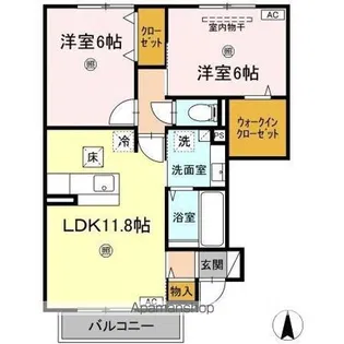 ヴィラージュ B棟【1階】の間取り