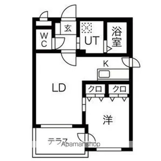 ラルコバレーノN16【1階】の間取り