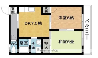 ハイツとちむら【2階】の間取り