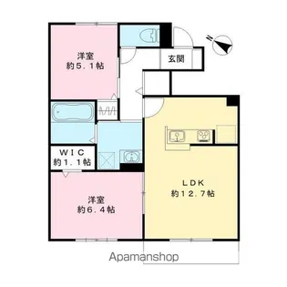 ペア ネクスト A棟【1階】の間取り