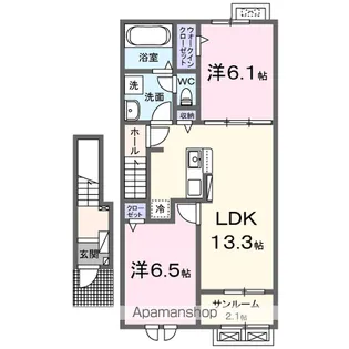 ブライト スクエアⅣ【2階】の間取り