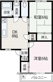 サンウッドハイム【102号室】の間取り