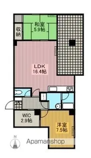 プレシード郡山【1階】の間取り