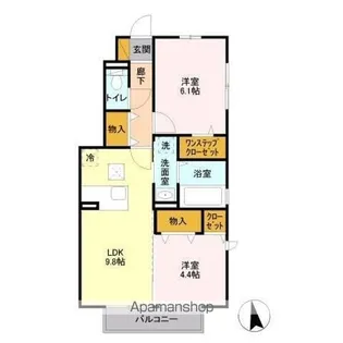 ファセリア A【101号室】の間取り