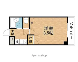 レイクハウス堅田A【206号室】の間取り