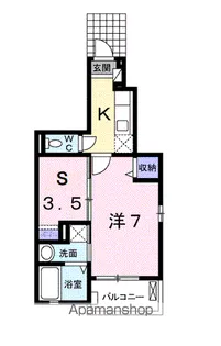 エルベッタ城東【102号室】の間取り
