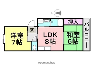マノワール出屋敷駅前【203号室】の間取り