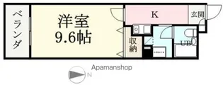 ダイアパレス西別院【104号室】の間取り