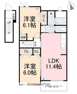 アルコバレーノⅠ【202号室】の間取り