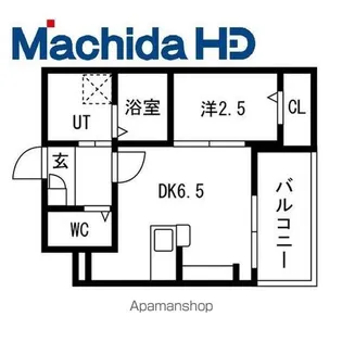 西湊町エヌエム・セント【4FA号室】の間取り