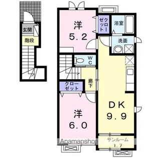 アロマ・ハウス【2階】の間取り
