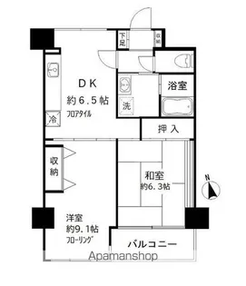 グランドパレス大久保【4階】の間取り