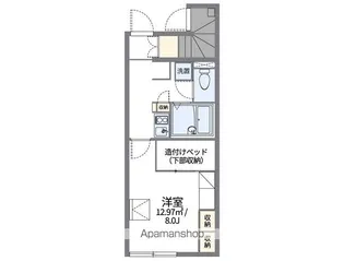 レオパレス備前舘【104号室】の間取り