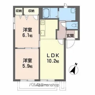 プレジオK【1階】の間取り