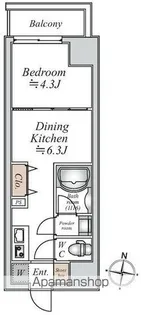 グランカーサ大島【8階】の間取り