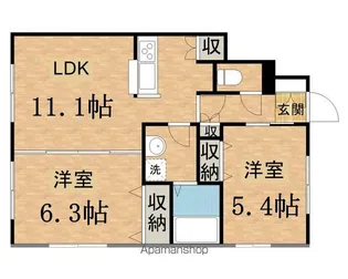クローバー【1階】の間取り