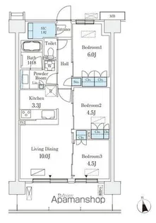スカイグランデ津田沼【5階】の間取り