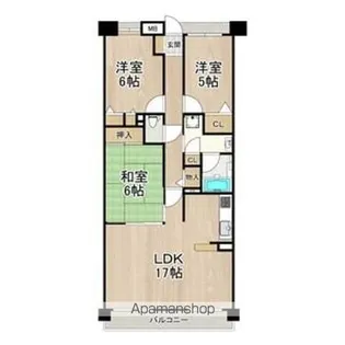 ソルプラーサ堺【1404号室】の間取り