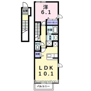 QUARTER DECK【2階】の間取り