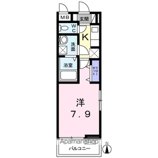 ヒルサイド ビュー【2階】の間取り