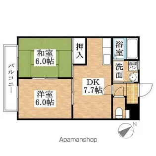 ニューハイツエクセレント【202号室】の間取り