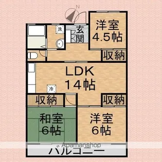 パルトゥネールみずほ台【2階】の間取り