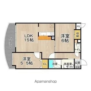 フェルザ住之江公園【407号室】の間取り