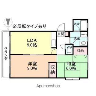 シャルマンシャトーA棟【205号室】の間取り