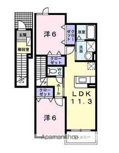 フォーリーフD【2階】の間取り