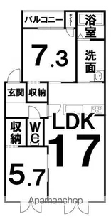 シャンテ1228【202号室】の間取り