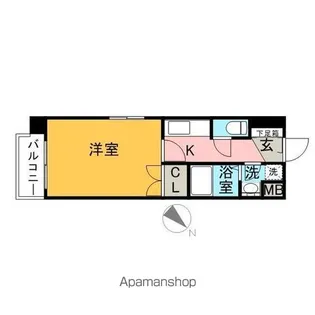 オリンピア竹下【803号室】の間取り