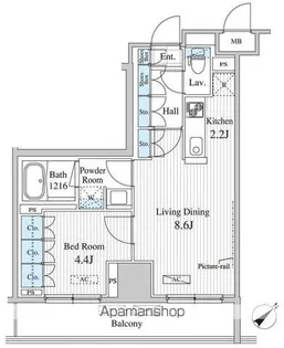 セリオ落合東中野【4階】の間取り