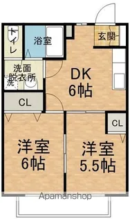 あずさリバーサイド【B103号室】の間取り