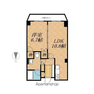 1LDKの間取り画像